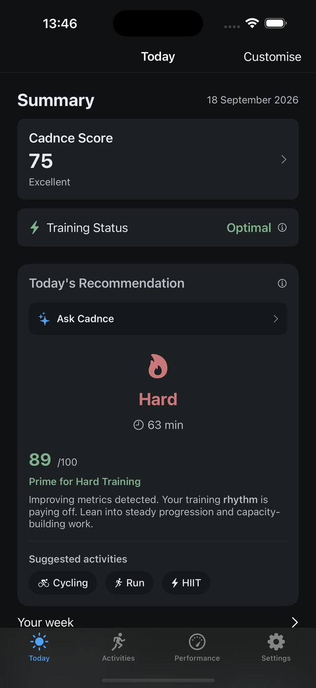Today screenshot (ios)